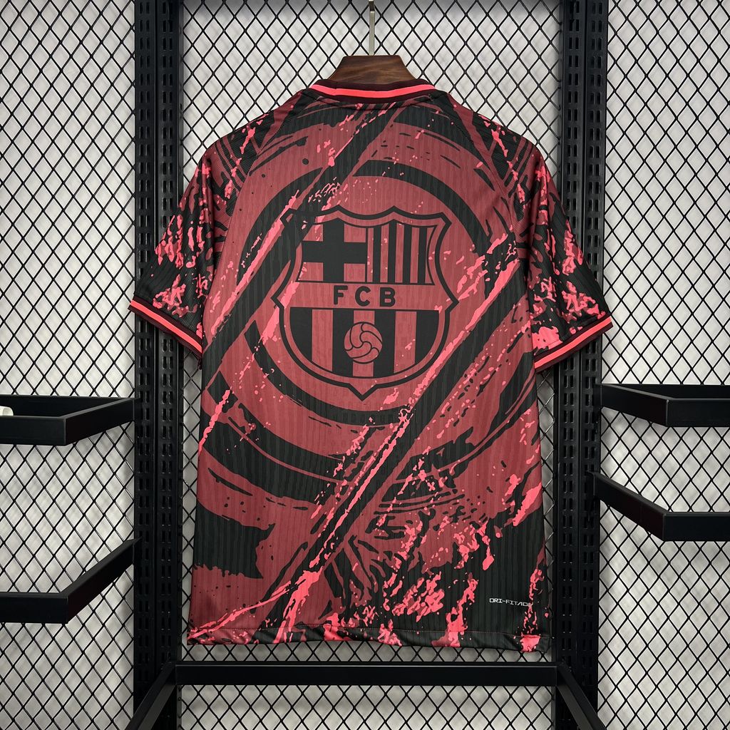 B.A.R.S.A 24-25 Red Crest Special Edition Jersey - Fans Version - ReplicasJersey