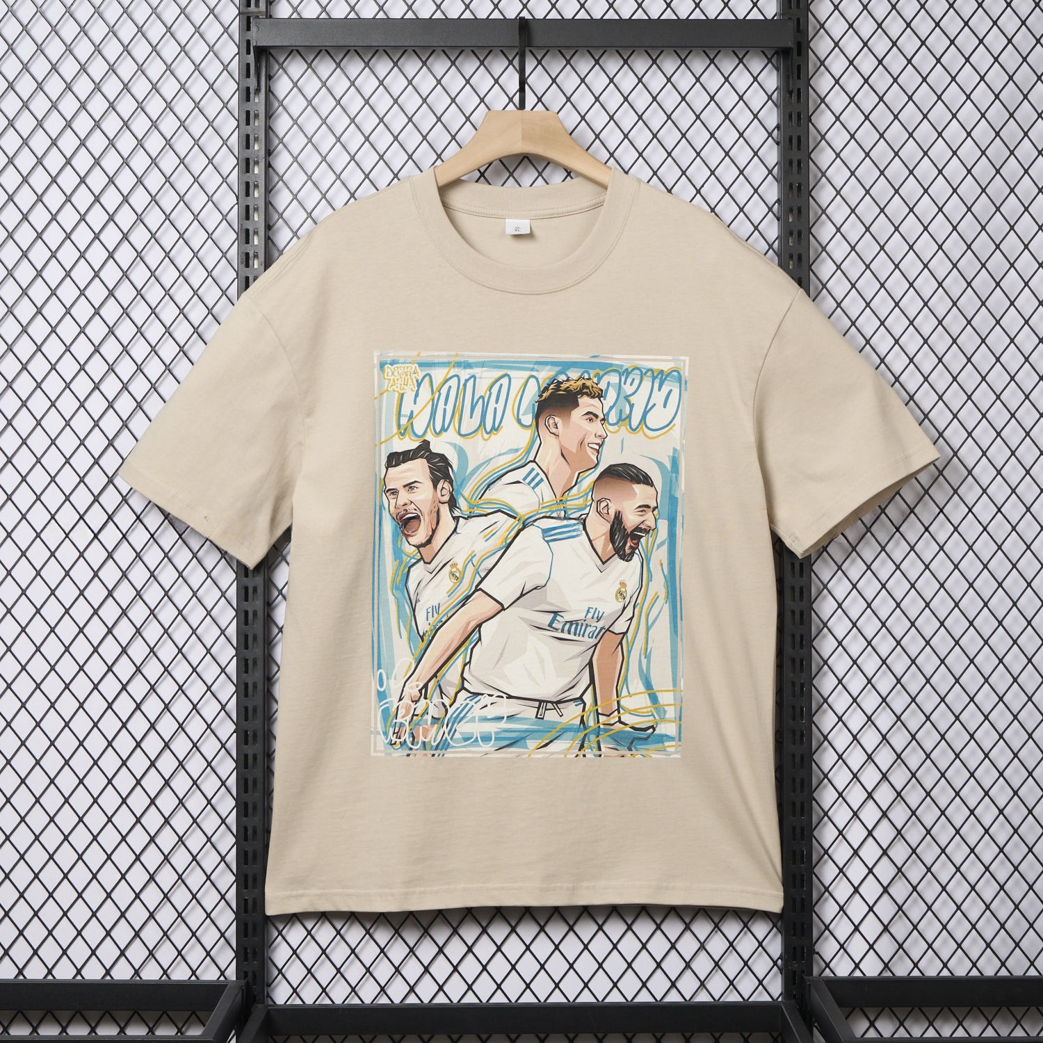 Real Madrid BBC Benzema Bale Cristiano Ronaldo Unisex Pure Cotton T-shirt - ReplicasJersey
