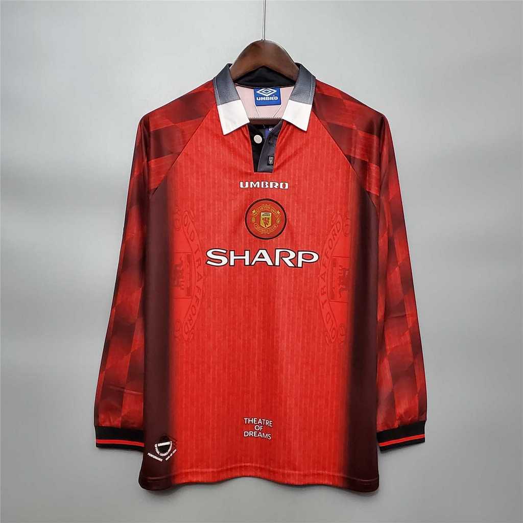 Manchester United Retro 96-97 Home Long Sleeve Jersey - ReplicasJersey