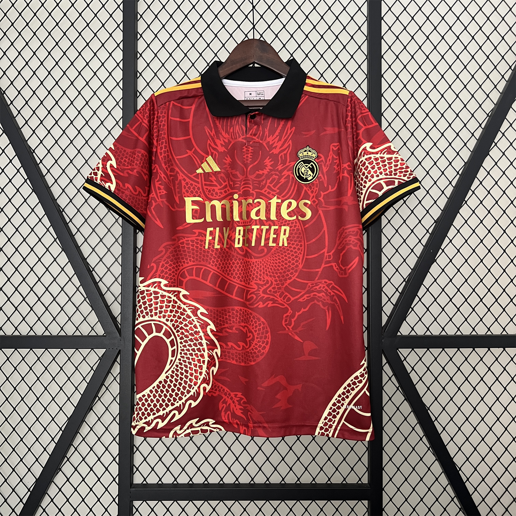 Real Madrid 24-25 Red Colorful Dragon Speical Jersey - Fans Version - ReplicasJersey