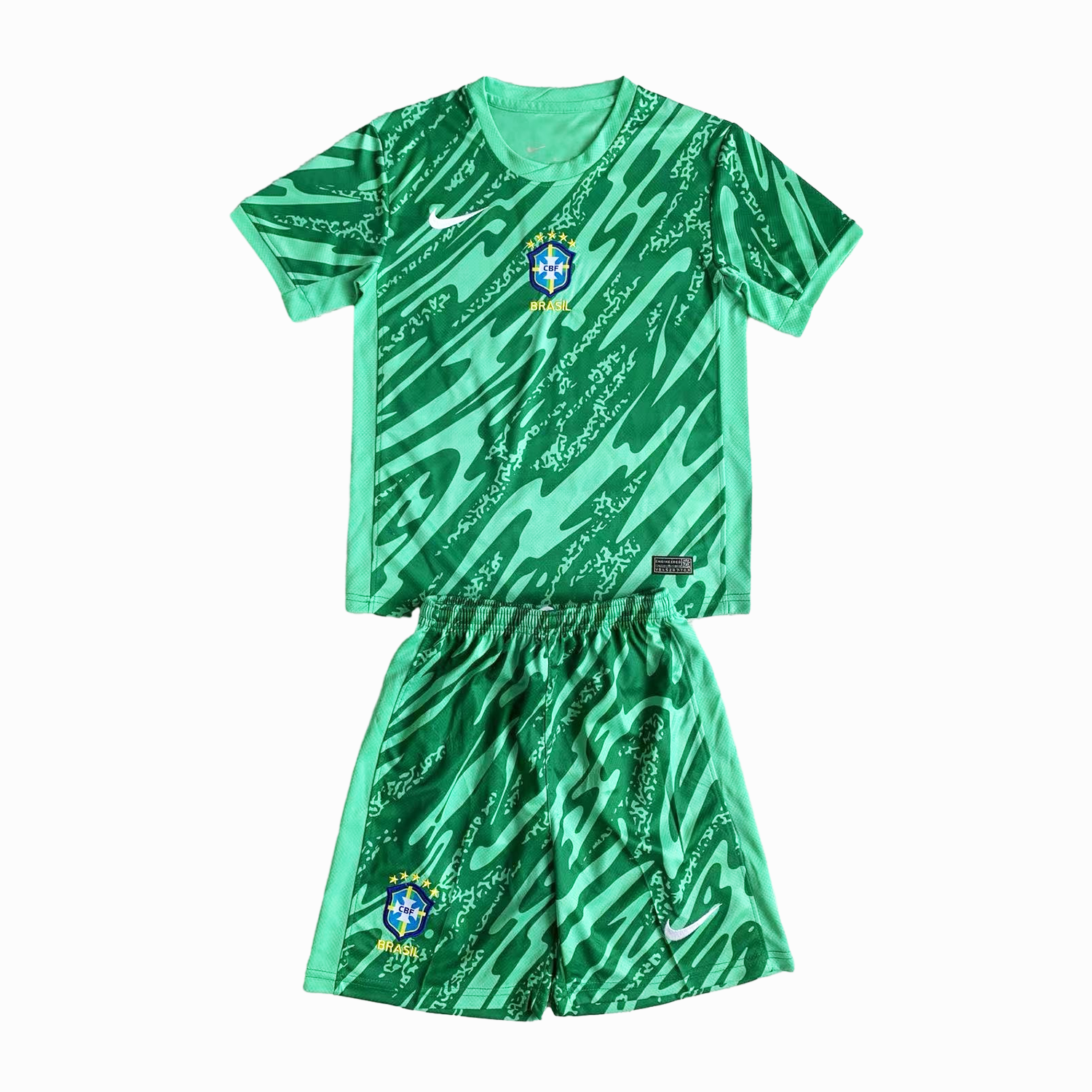 Brazil 2024 Goalkeeper Kids Kit - Green - ReplicasJersey