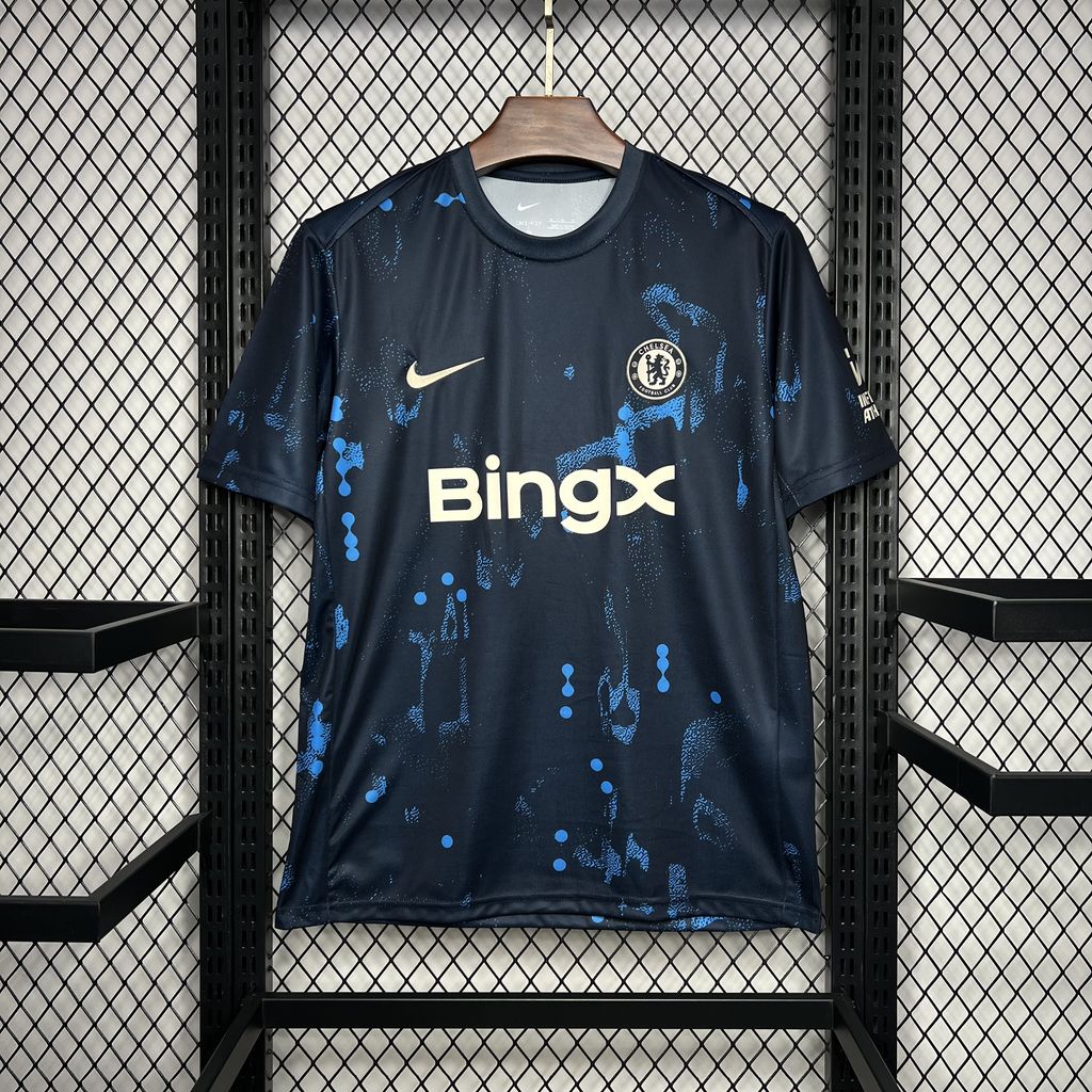 CHELSEA 24-25 Dark Blue Pre-Match Training Jersey - Fans Version - ReplicasJersey