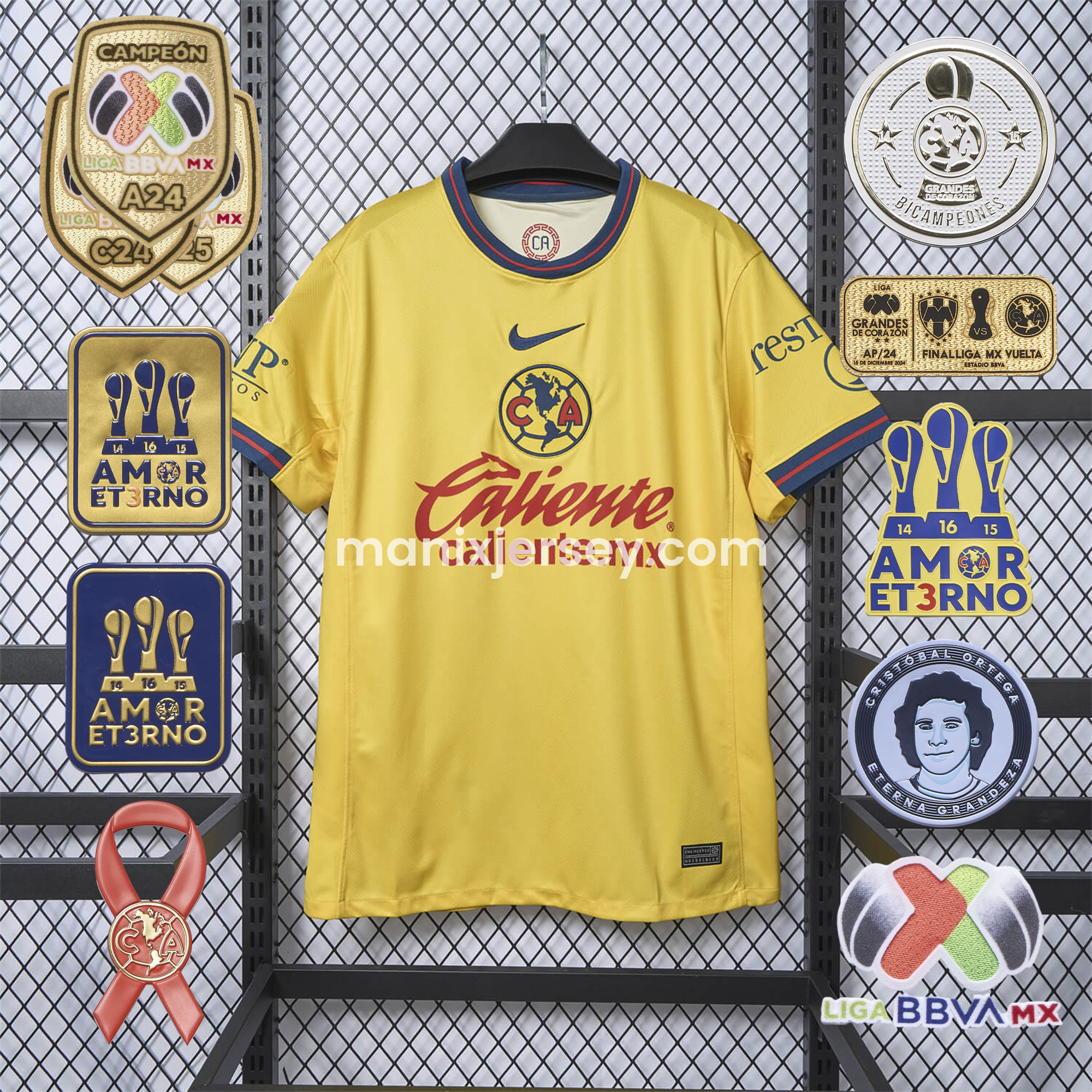 Club América 24-25 Home Jersey - Fans Version - ReplicasJersey
