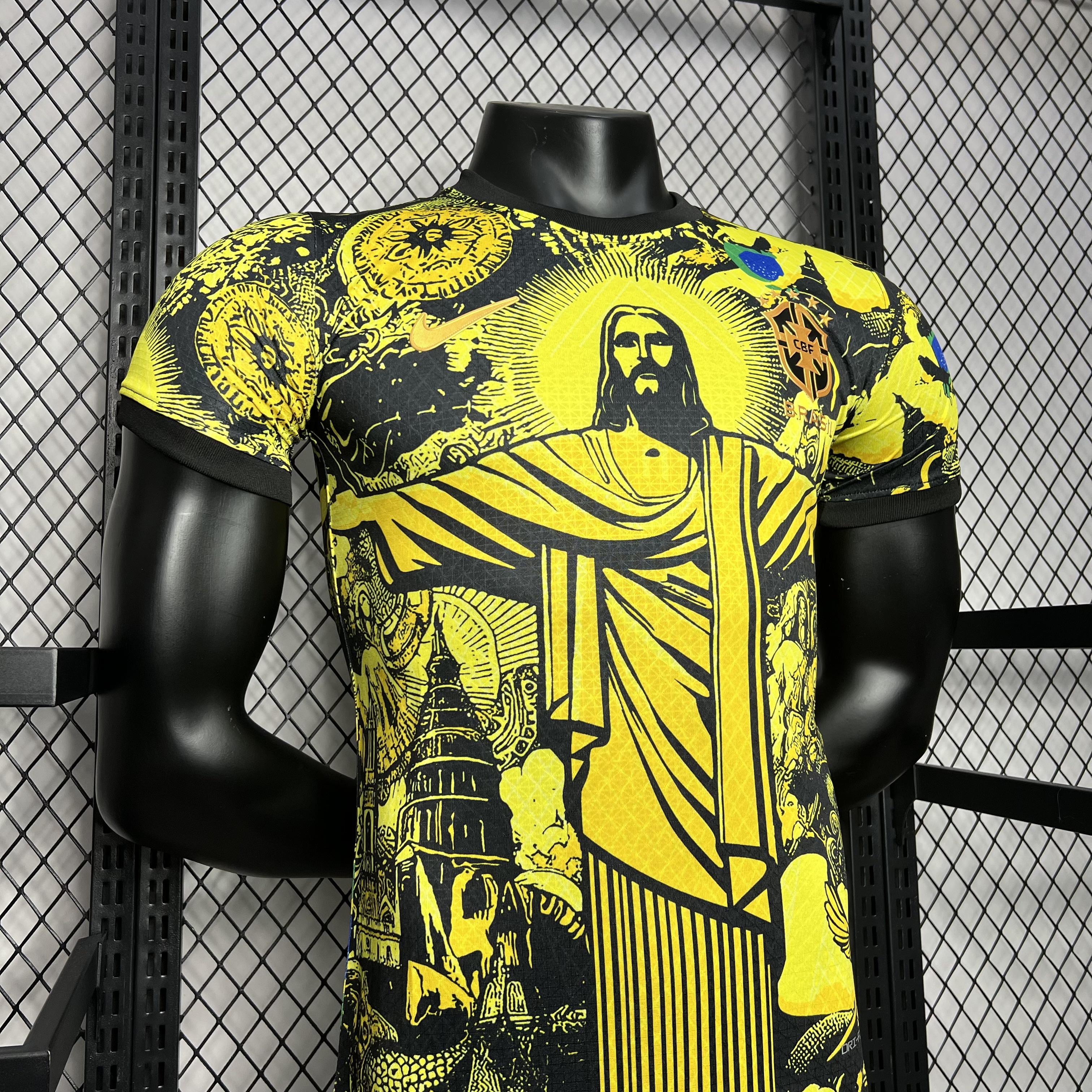 Brazil 2024 Yellow Christ the Redeemer Statue Jersey - Player Version - ReplicasJersey