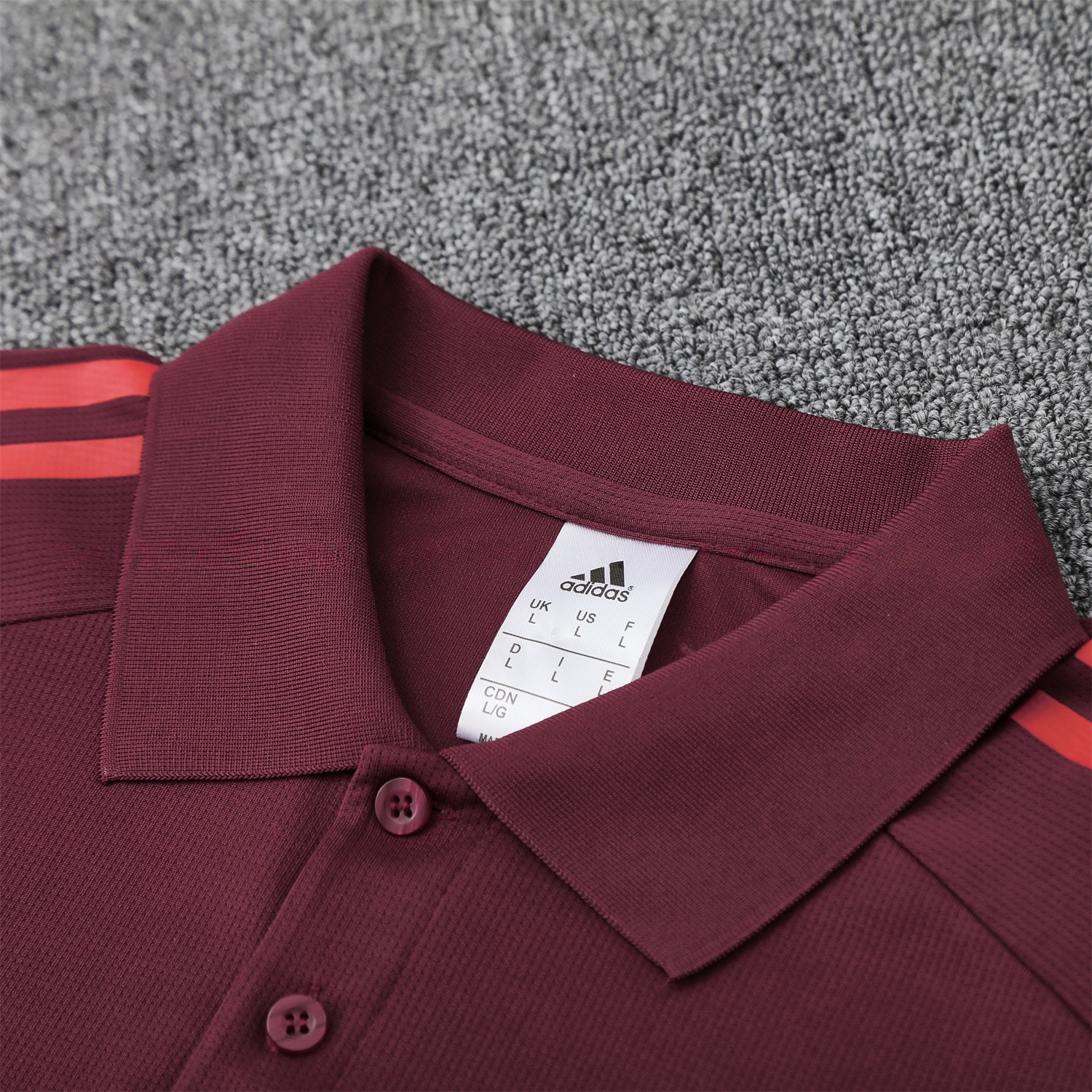Bayern Munich 25-26 POLO Short-Sleeve Training Set With Red Logo - Deep Red Top & Deep Red Pants - ReplicasJersey