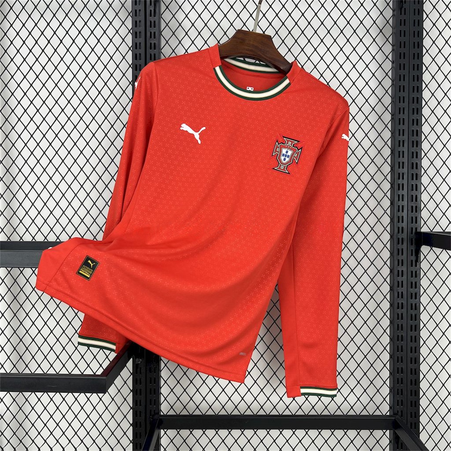 Portugal 2025-26 Home Long Sleeve Jersey - Fans Version - ReplicasJersey