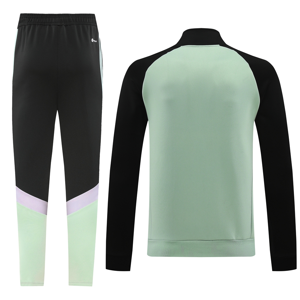 Real Madrid 24-25 Originals LFSTLR Jacket Training Tracksuit - Black and Light Green - ReplicasJersey