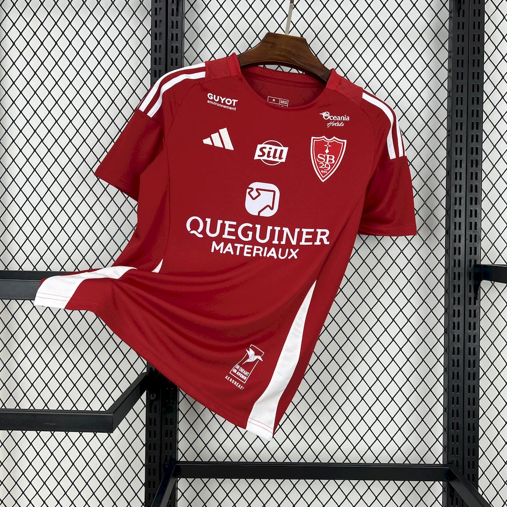 Stade Brestois 24-25 Home Jersey - Fans Version - ReplicasJersey