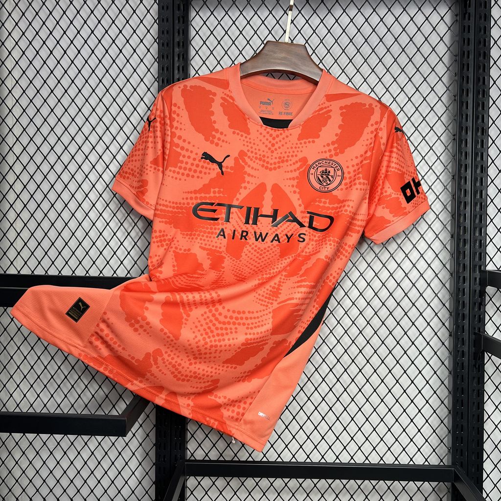 Manchester City 24-25 Orange Goalkeeper Jersey - Fans Version - ReplicasJersey
