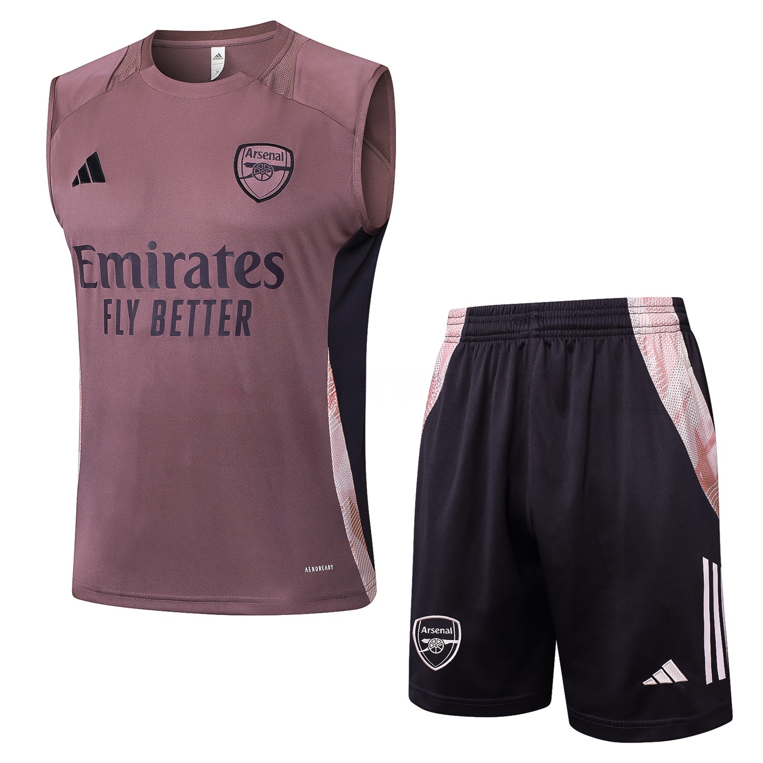 Arsenal 25-26 Vest Training Set - Purple Vest and Deep Purple Shorts - ReplicasJersey