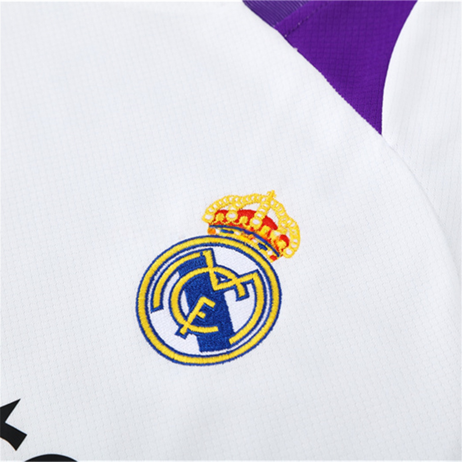 Real Madrid 24-25 Short-Sleeve Kids Training Set - White with Purple - ReplicasJersey