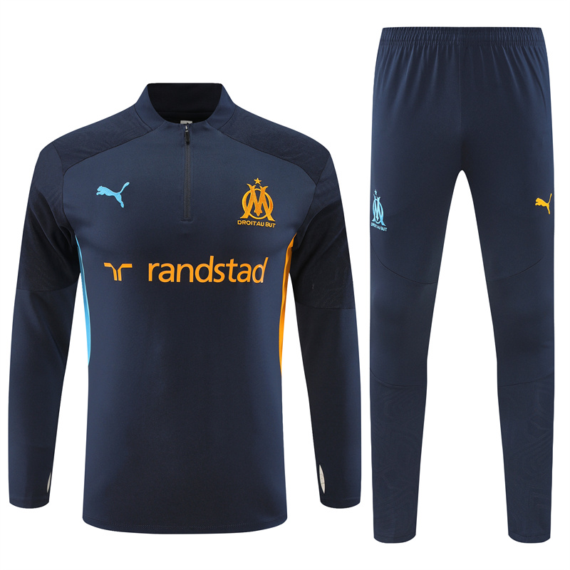 Marseille 24-25 Long Sleeve Training Set - Royal Blue - ReplicasJersey