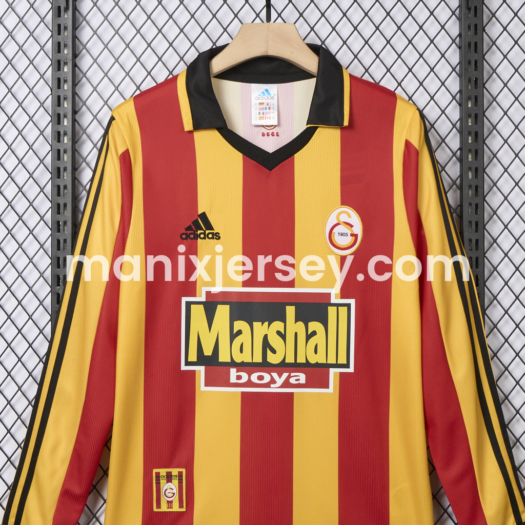 Retro Galatasaray 1999-00 Home Long Sleeves Jersey - ReplicasJersey