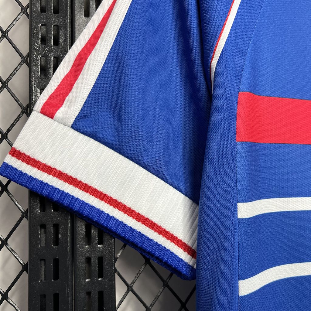 Retro France 1998 Home Stadium Jersey - ReplicasJersey