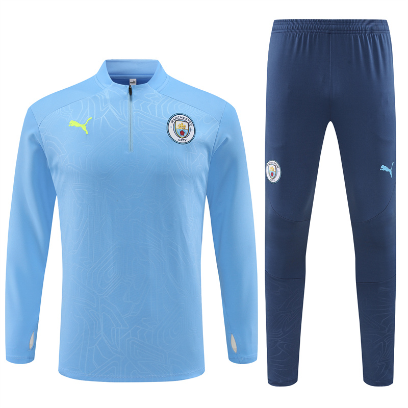 Manchester City 24-25 Long Sleeve Training Set - Light Blue - ReplicasJersey