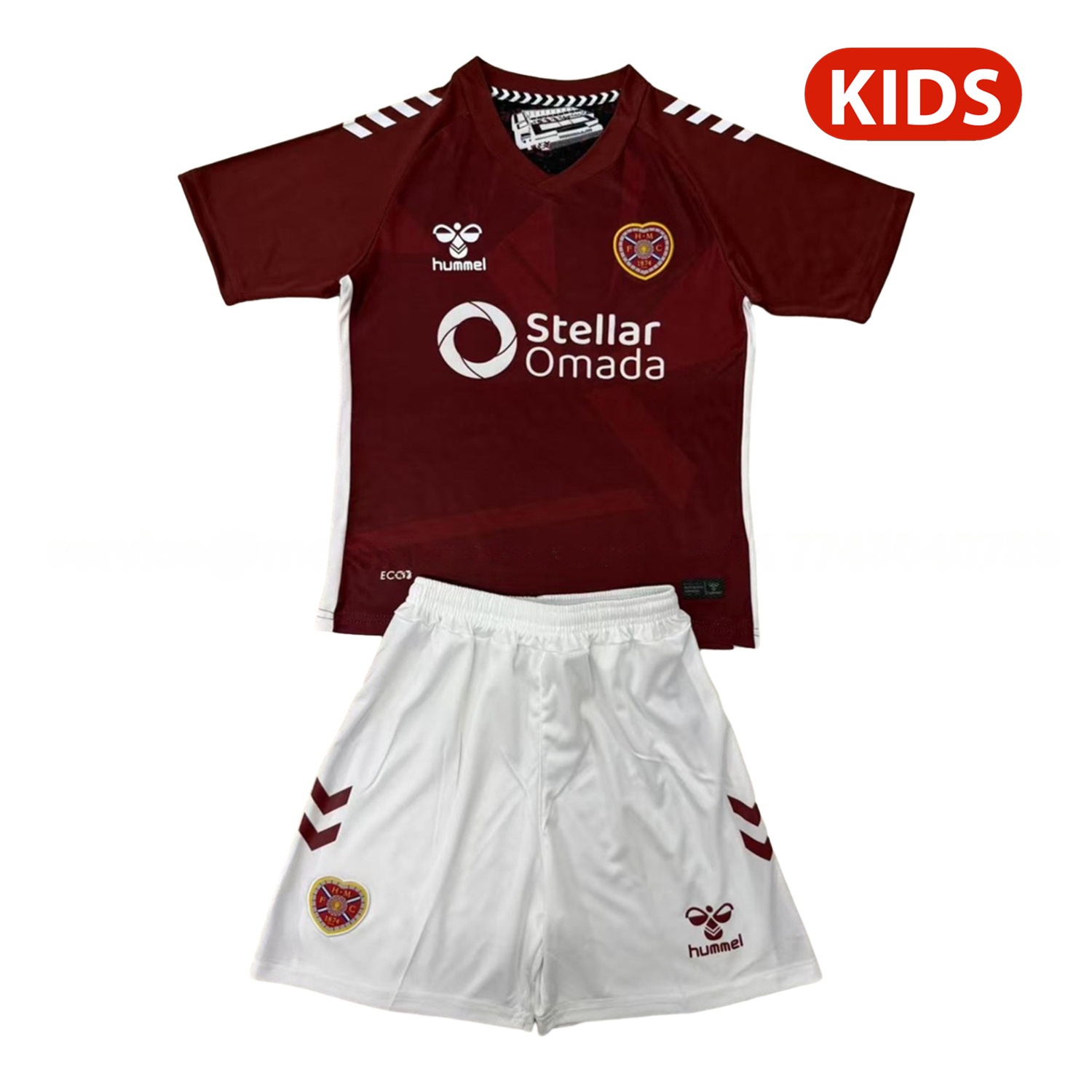 Hearts Heart of Midlothian 25-26 Home Kids Kit - ReplicasJersey