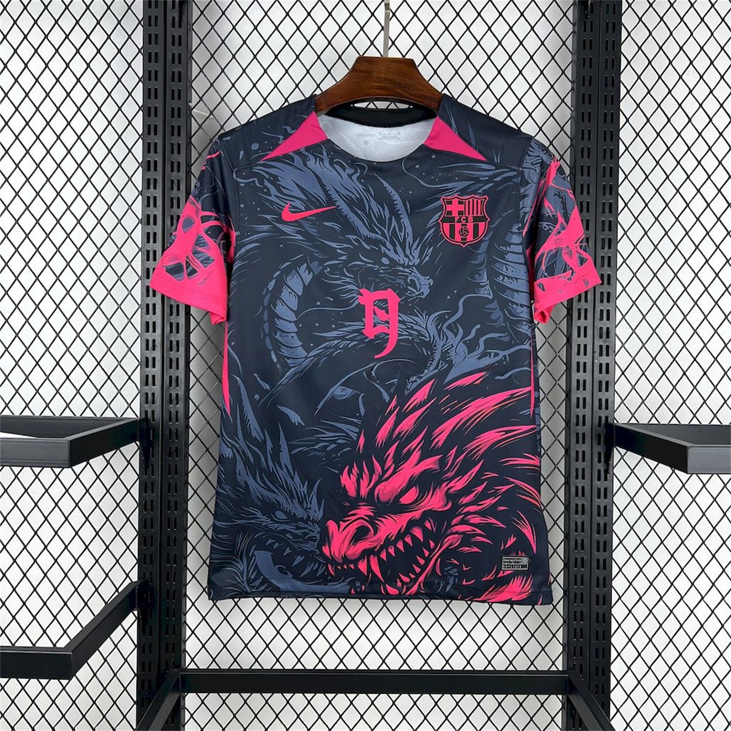B.A.R.S.A 25-26 Pink & Black Dragon Black Special Jersey - Fans Version - ReplicasJersey