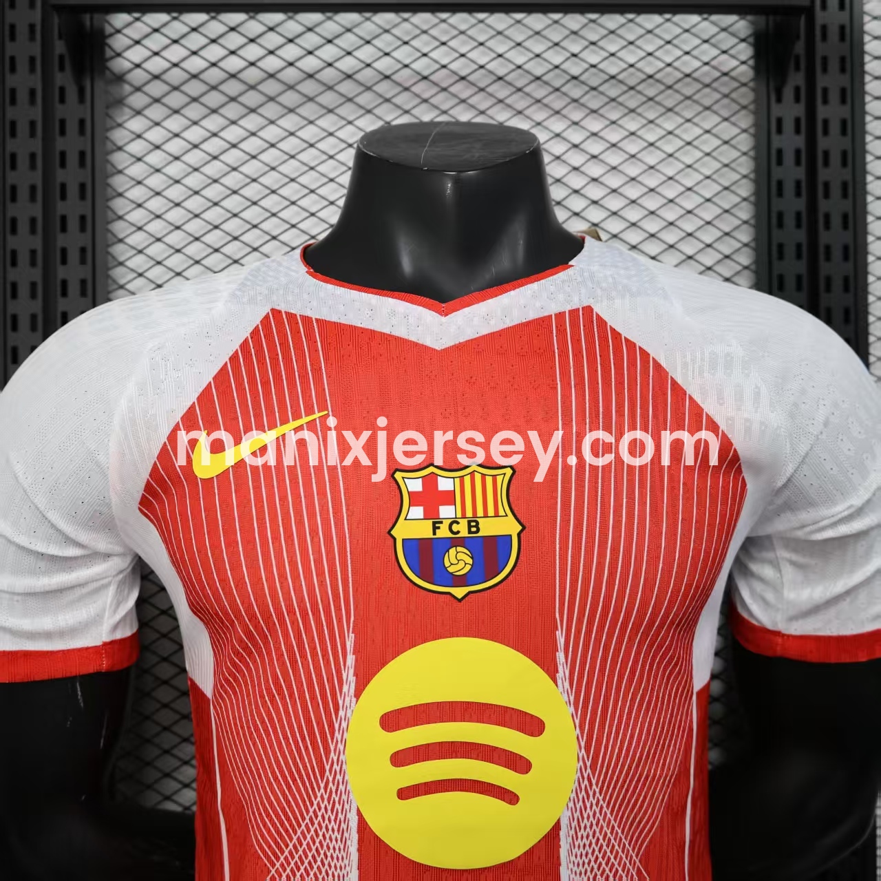 B.A.R.S.A 25-26 Red & White Big LOGO Special Jersey - Player Version - ReplicasJersey