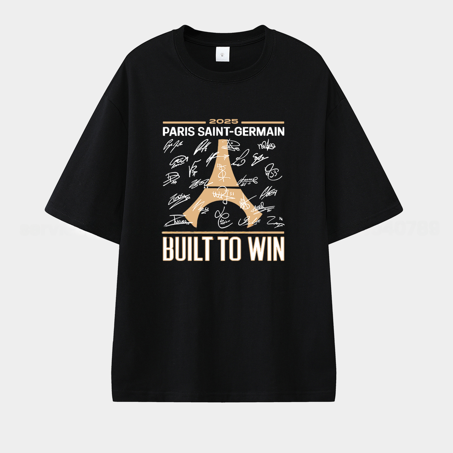 Paris Saint-Germain PSG 2025 Build To Win Eiffel Tower Unisex Pure Cotton T-shirt - ReplicasJersey