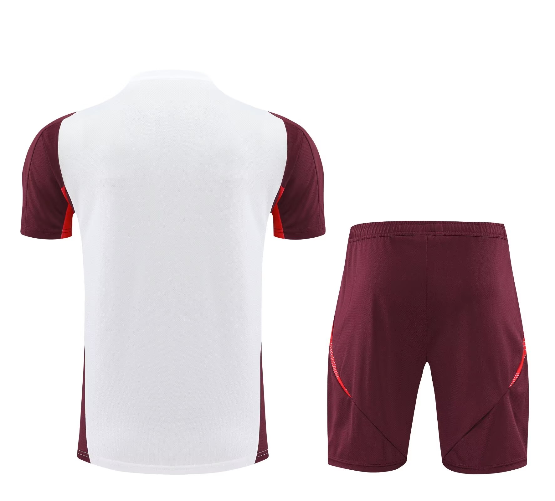 Bayern Munich 24-25 Short-Sleeve Training Kids Kit - Red Top and Red Shorts - ReplicasJersey