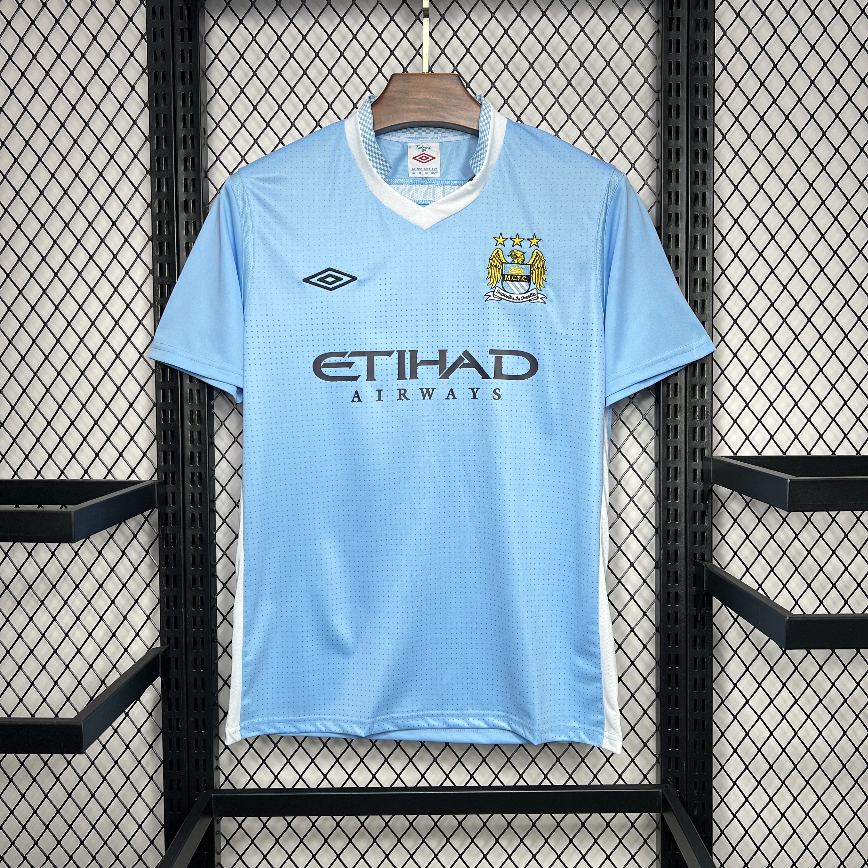 Retro Manchester City 2011-12 Home Stadium Jersey - ReplicasJersey