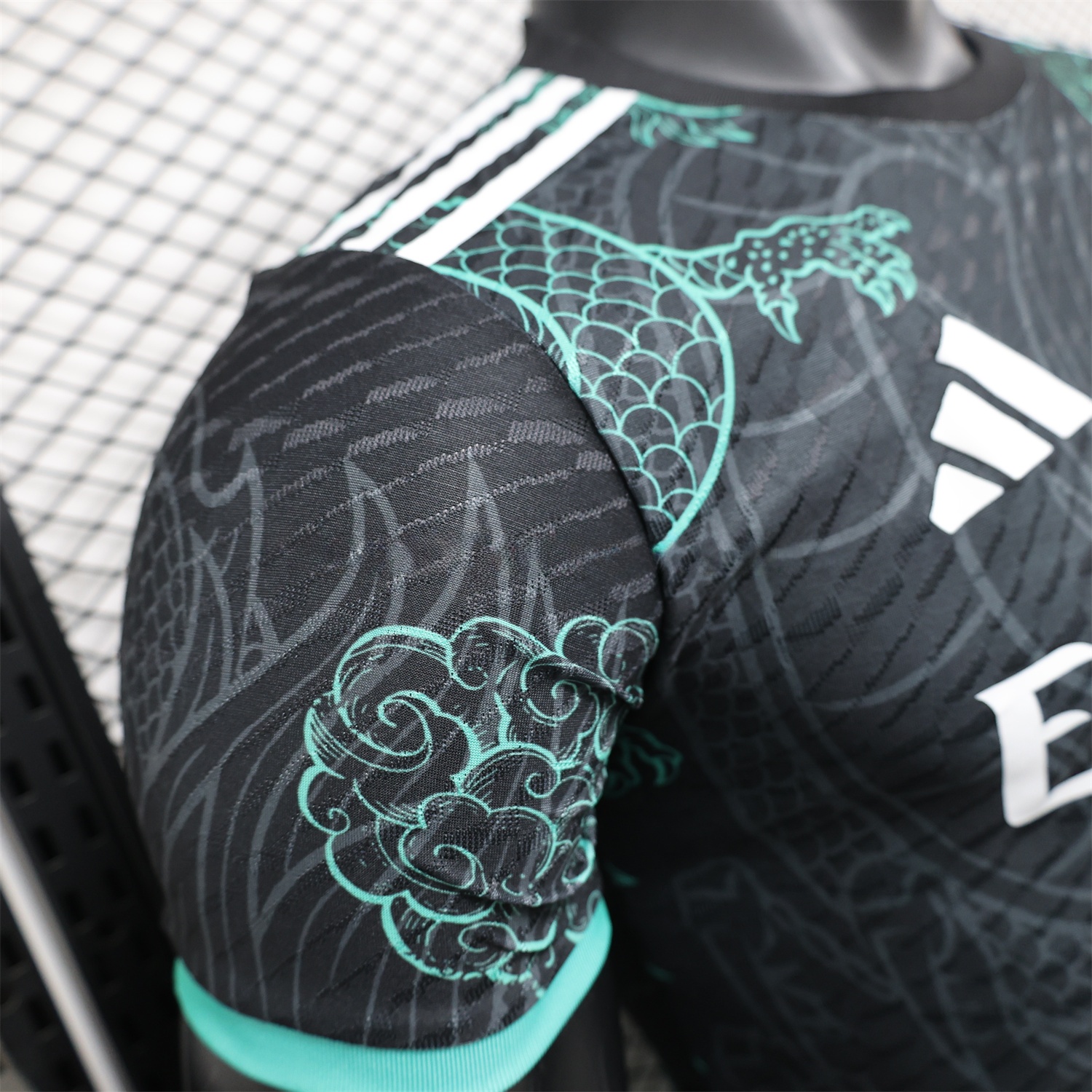 Real Madrid 24-25 Black and Green Loong Jersey - Player Version - ReplicasJersey