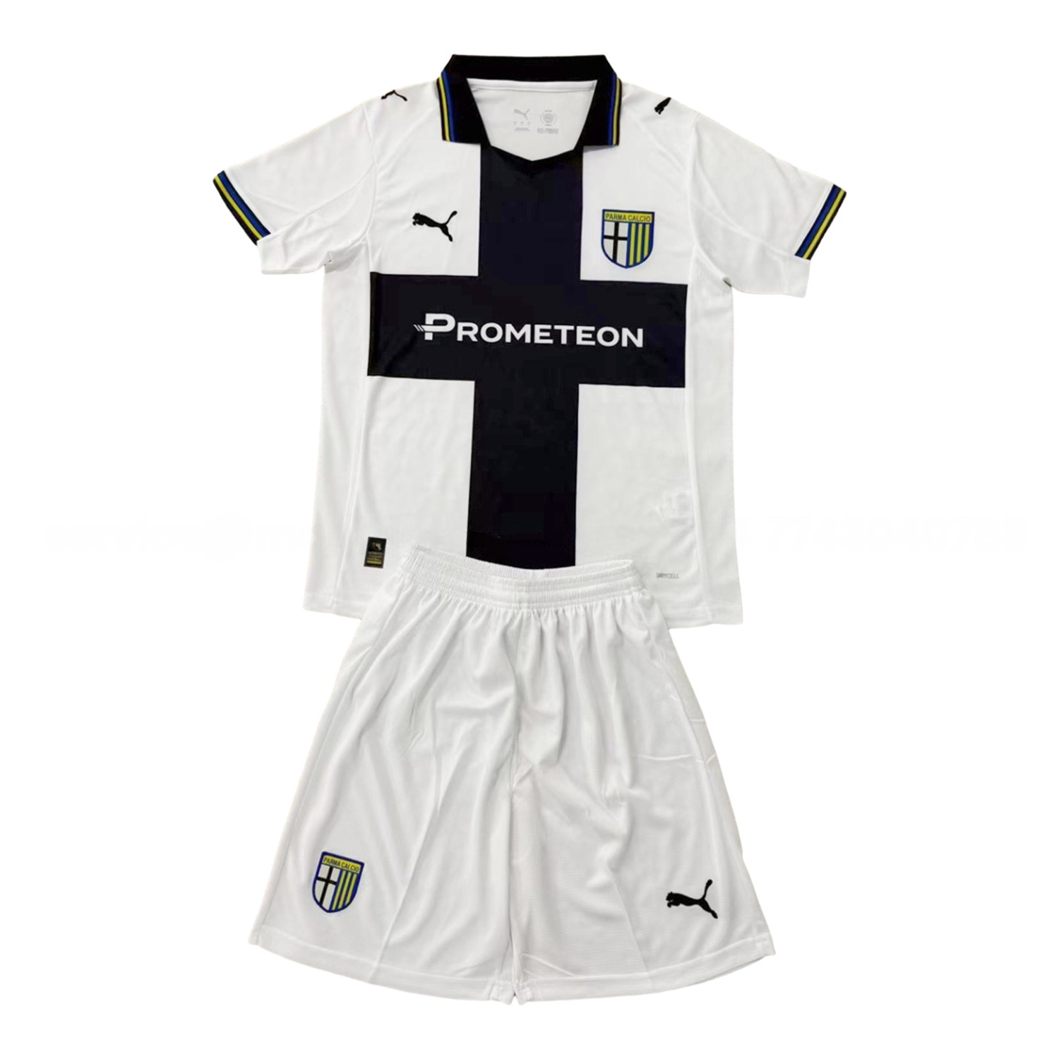 Parma 25-26 Home Men's Adult Jersey Set - Fans Version - ReplicasJersey