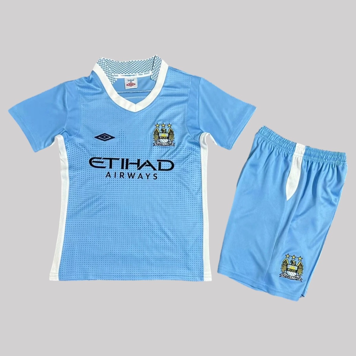 Retro Manchester City 2011-12 Home Kids Kit - ReplicasJersey