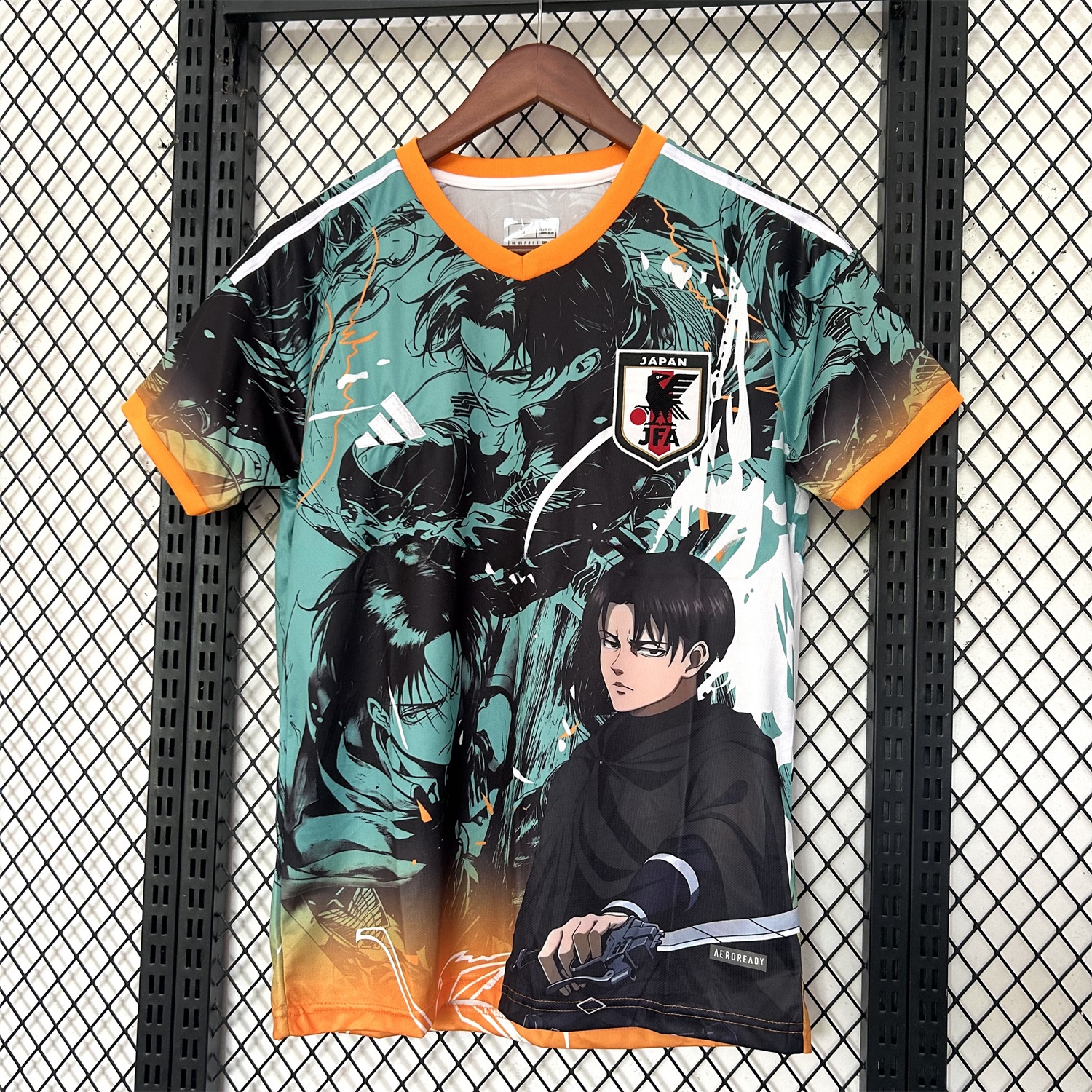 Japan 25-26 Levi Ackerman Green Special Jersey - Fans Version - ReplicasJersey