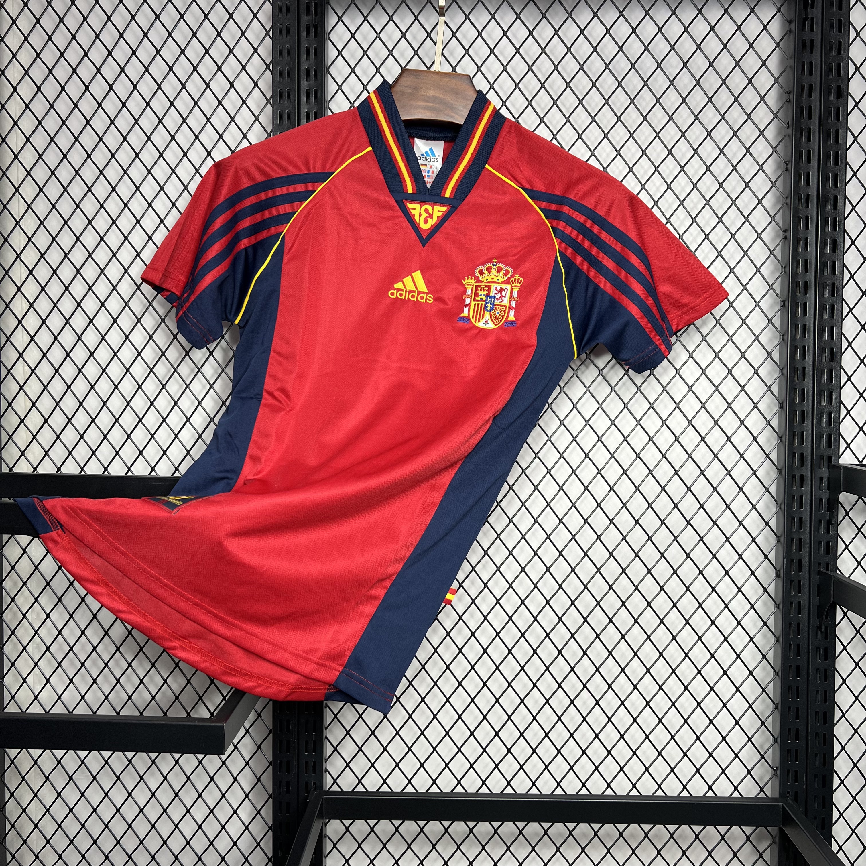 Retro Spain 1998 Home Stadium Jersey - ReplicasJersey