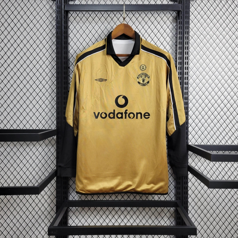 Manchester United Retro 01-02 100th Anniversary Long Sleeve Special Edition Jersey - ReplicasJersey