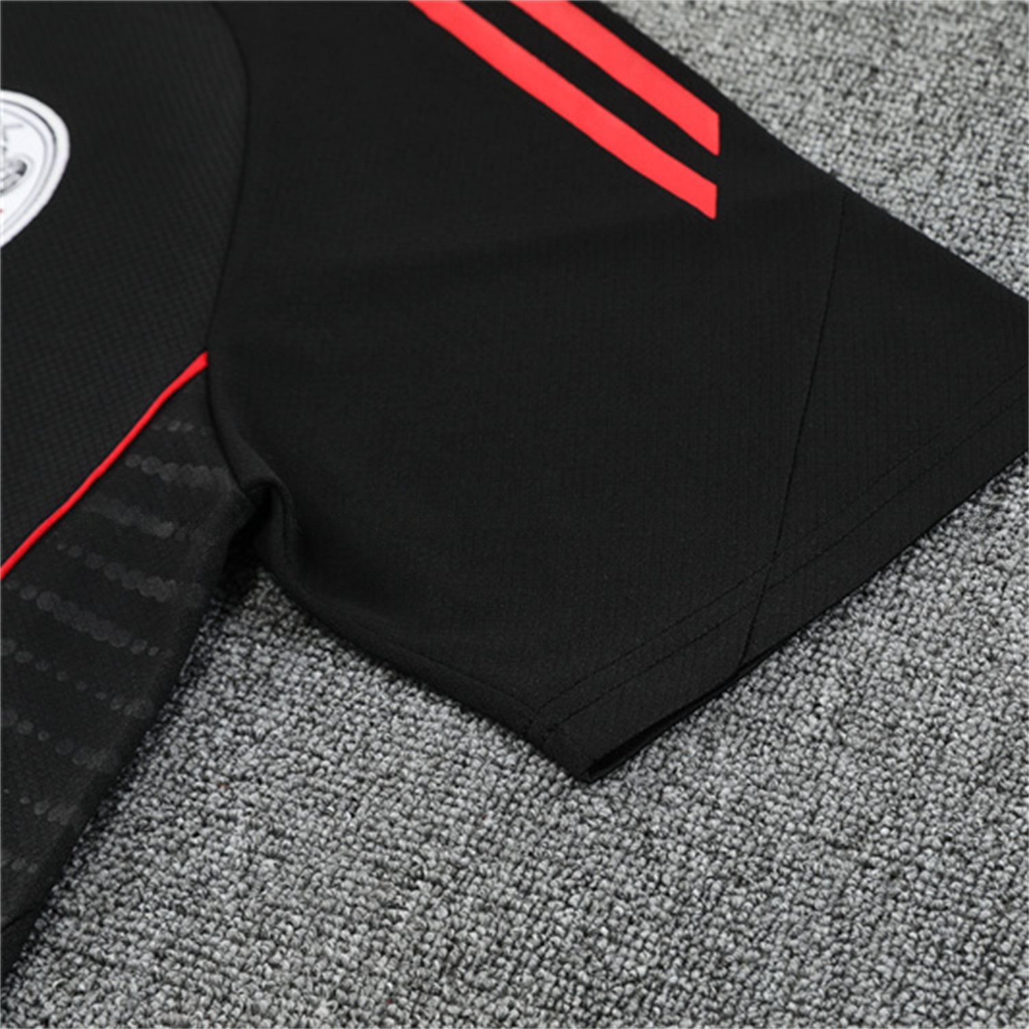 Ajax 25-26 Kids Short-Sleeve Training Set - Black Top and Black Shorts - ReplicasJersey