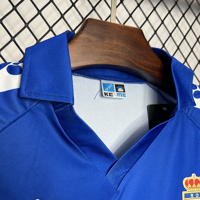 Retro Real Oviedo Vetusta 1990-91 Home Stadium Jersey - ReplicasJersey