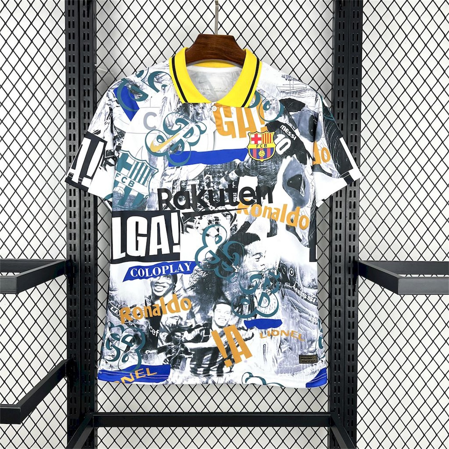 B.A.R.S.A 25-26 Ronaldo & Messi White Special Jersey - Fans Version - ReplicasJersey