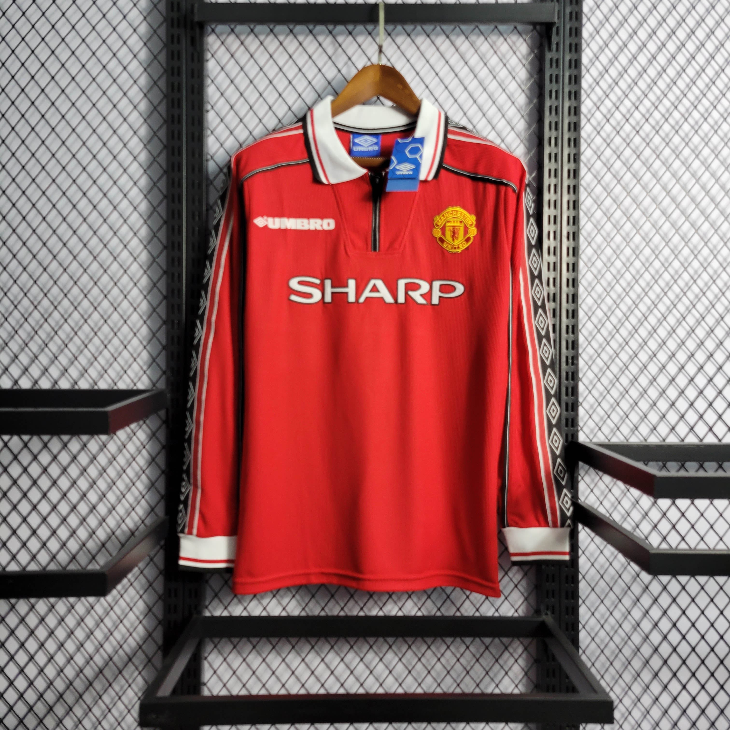 Manchester United Retro 98-99 Home Long Sleeve Jersey - ReplicasJersey