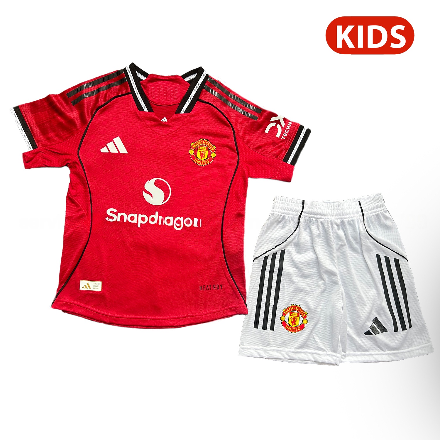 Manchester United 25-26 Home Kids Kit - Player Version - ReplicasJersey