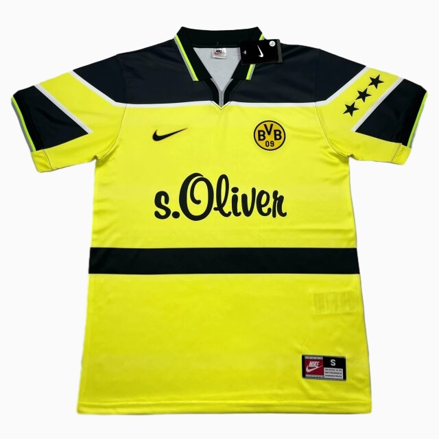 Retro Dortmund 1997-98 Home Stadium Jersey - ReplicasJersey