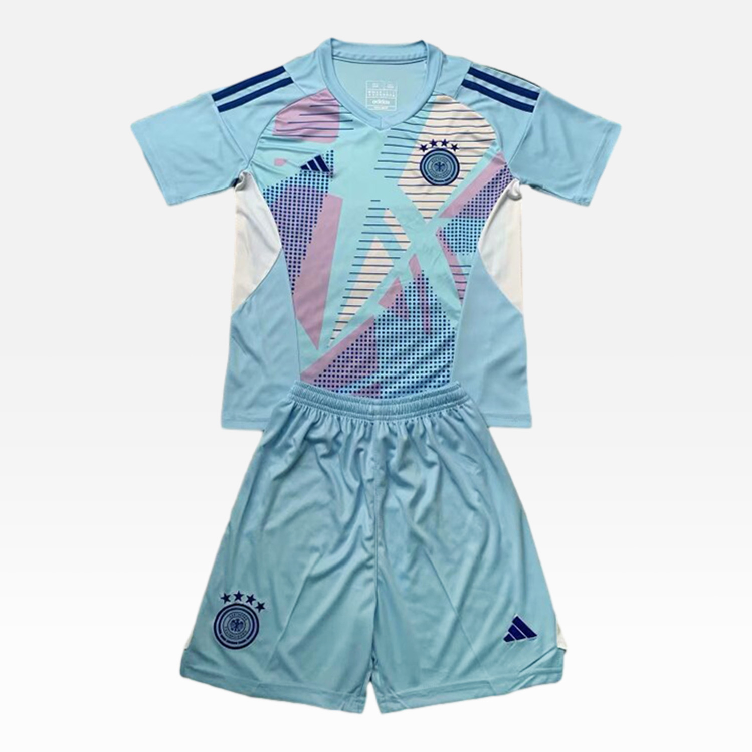 Germany 2024 Lake Blue Goalkeeper Kids Kit - ReplicasJersey