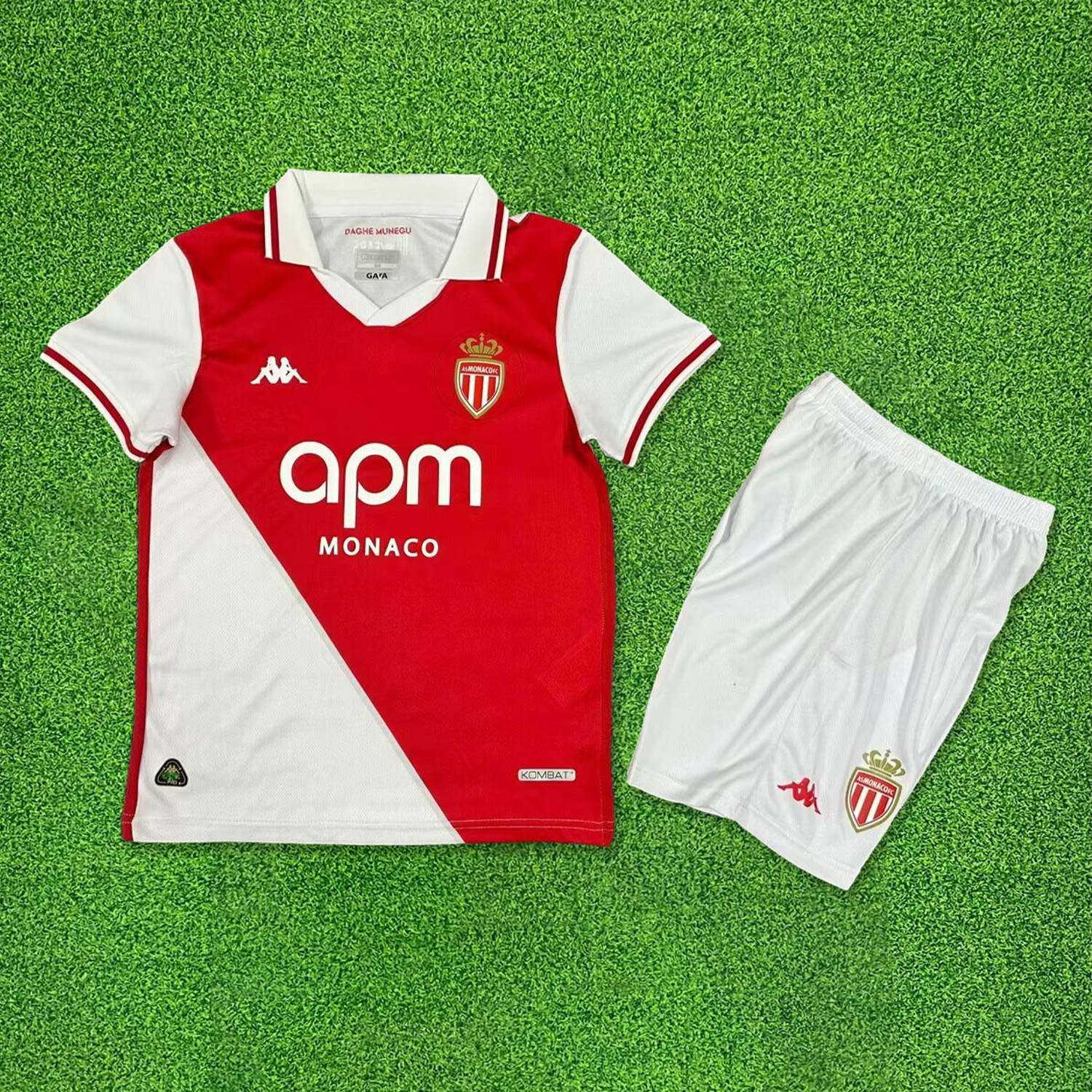 AS Monaco 24-25 Home Kids Kit - ReplicasJersey