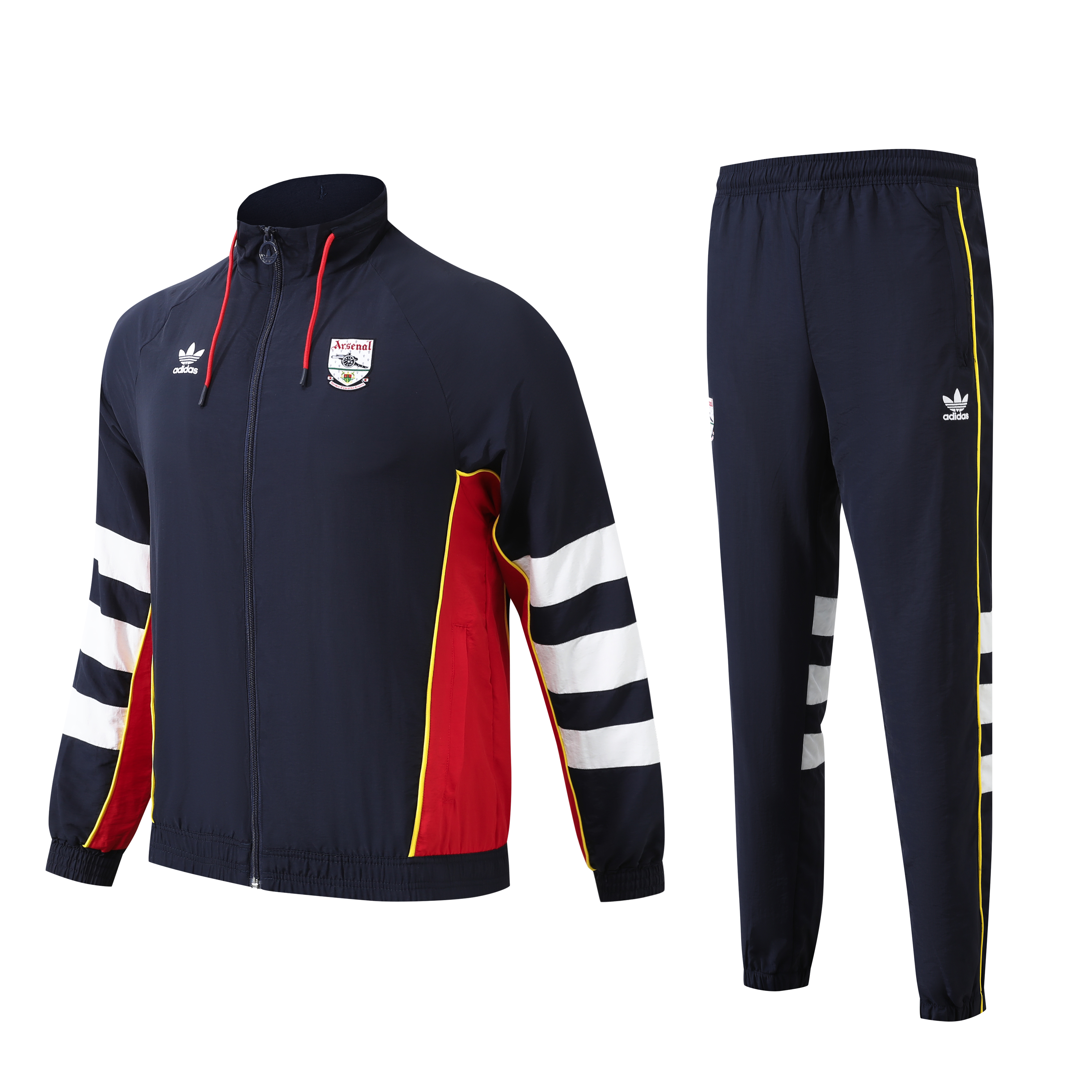 Arsenal 24-25 Blue Throwback Windbreaker Suit - Jackets & Pants - ReplicasJersey