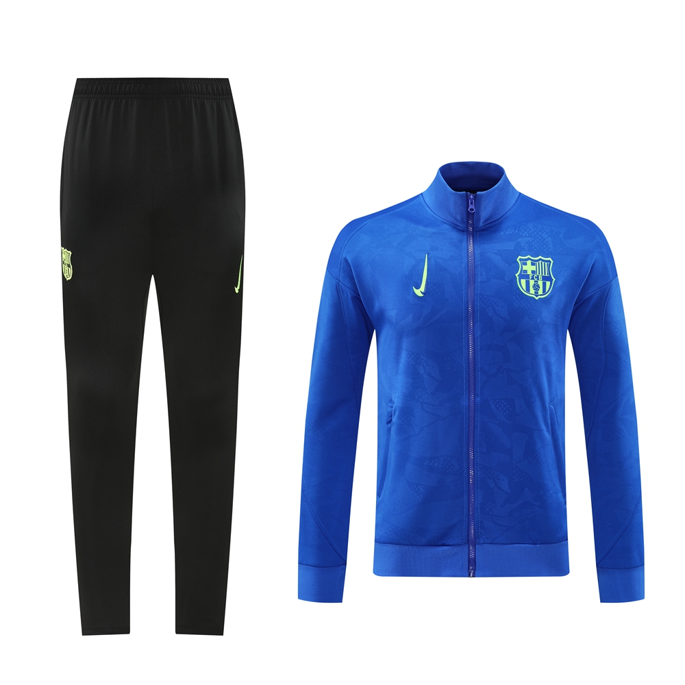 B.A.R.S.A 24-25 Jacket Training Tracksuit - Blue Top and Black Pants - ReplicasJersey