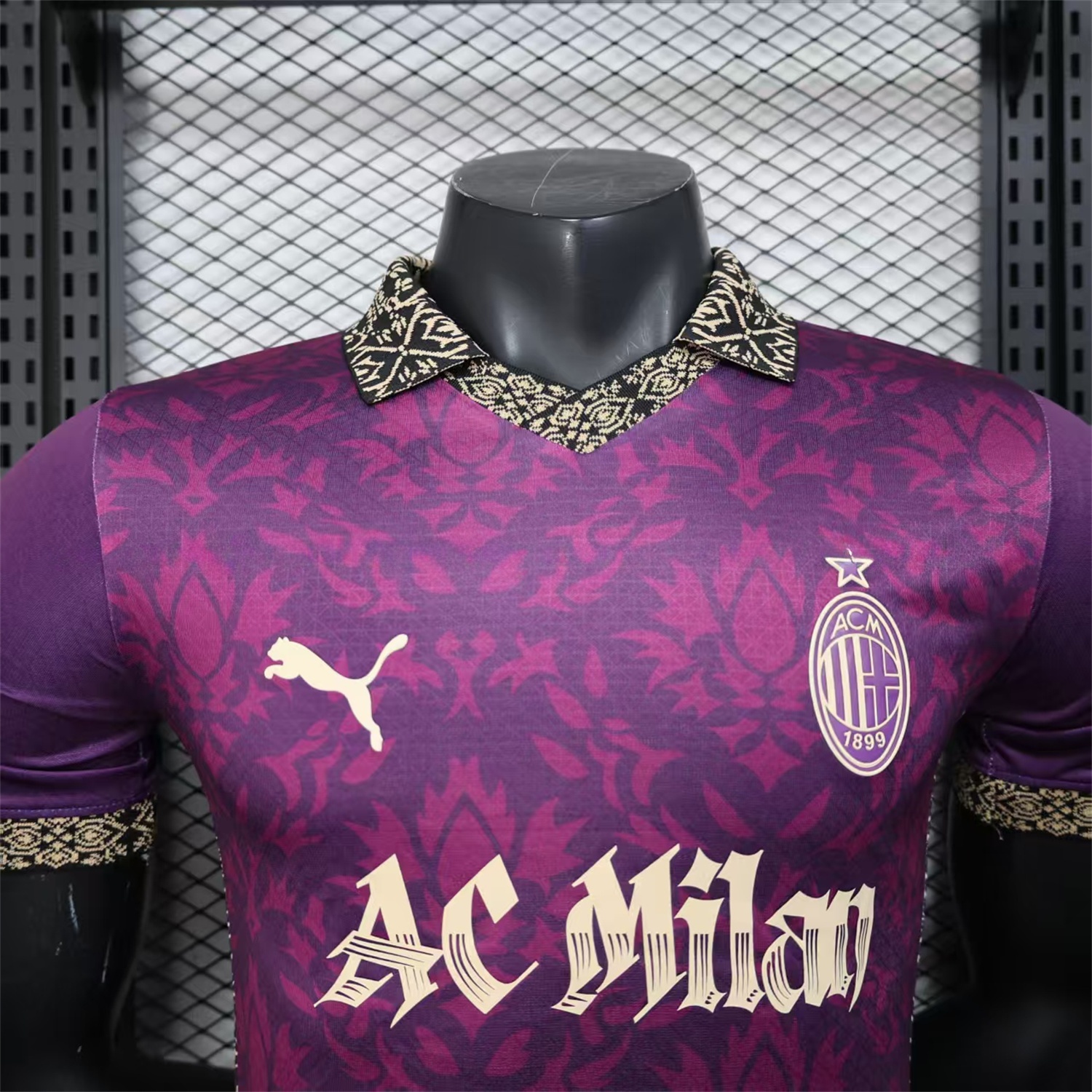 AC Milan 25-26 Team Name Advertisement Purple POLO Special Jersey - Player Version - ReplicasJersey