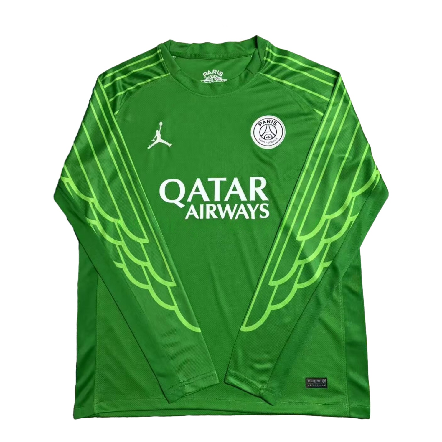Paris Saint-Germain PSG 24-25 Goalkeeper 5 Green Long Sleeves Jersey - Fans Version - ReplicasJersey