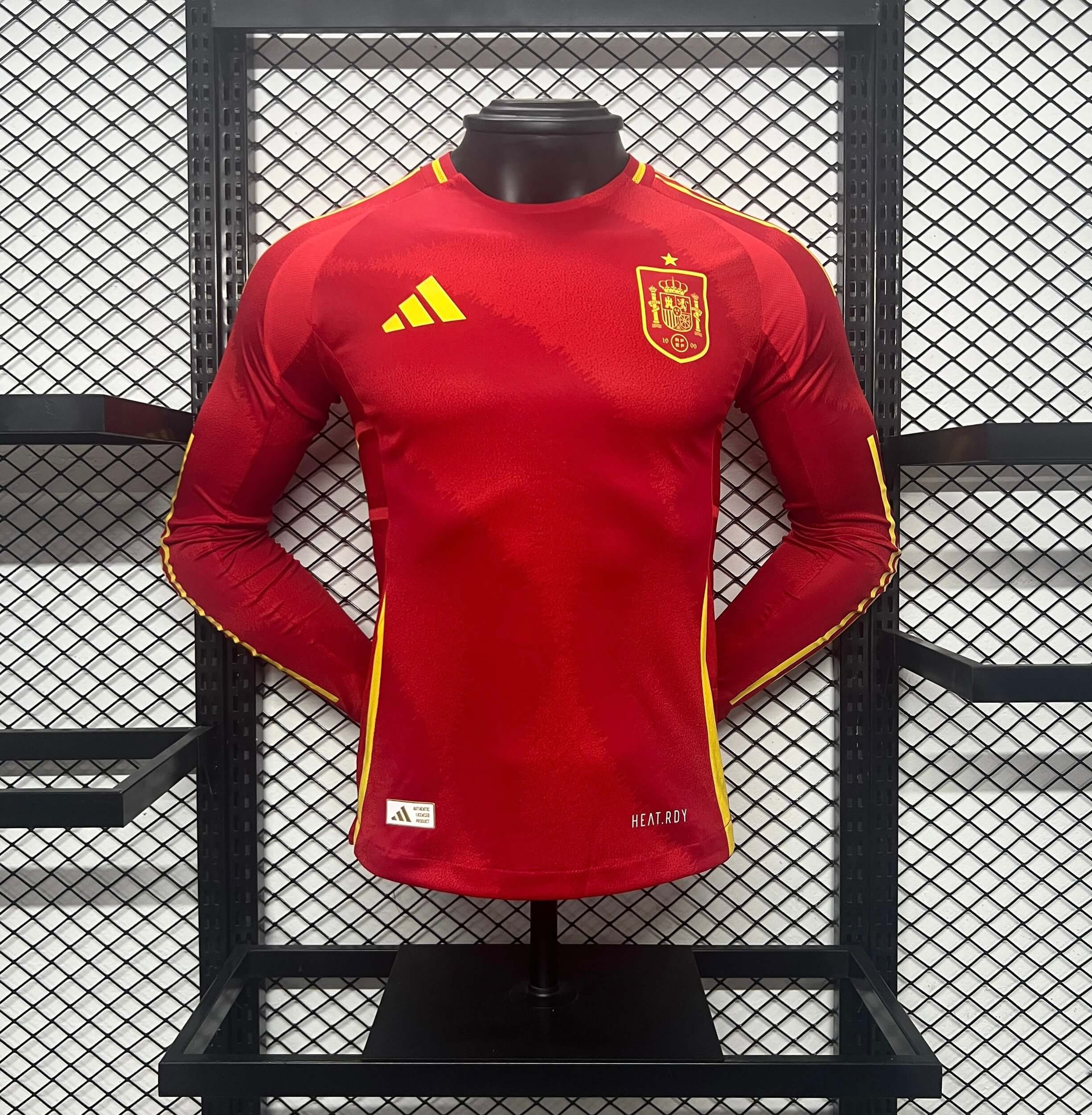 Spain 2024 Home Stadium Long Sleeve Jersey - Player Version - ReplicasJersey