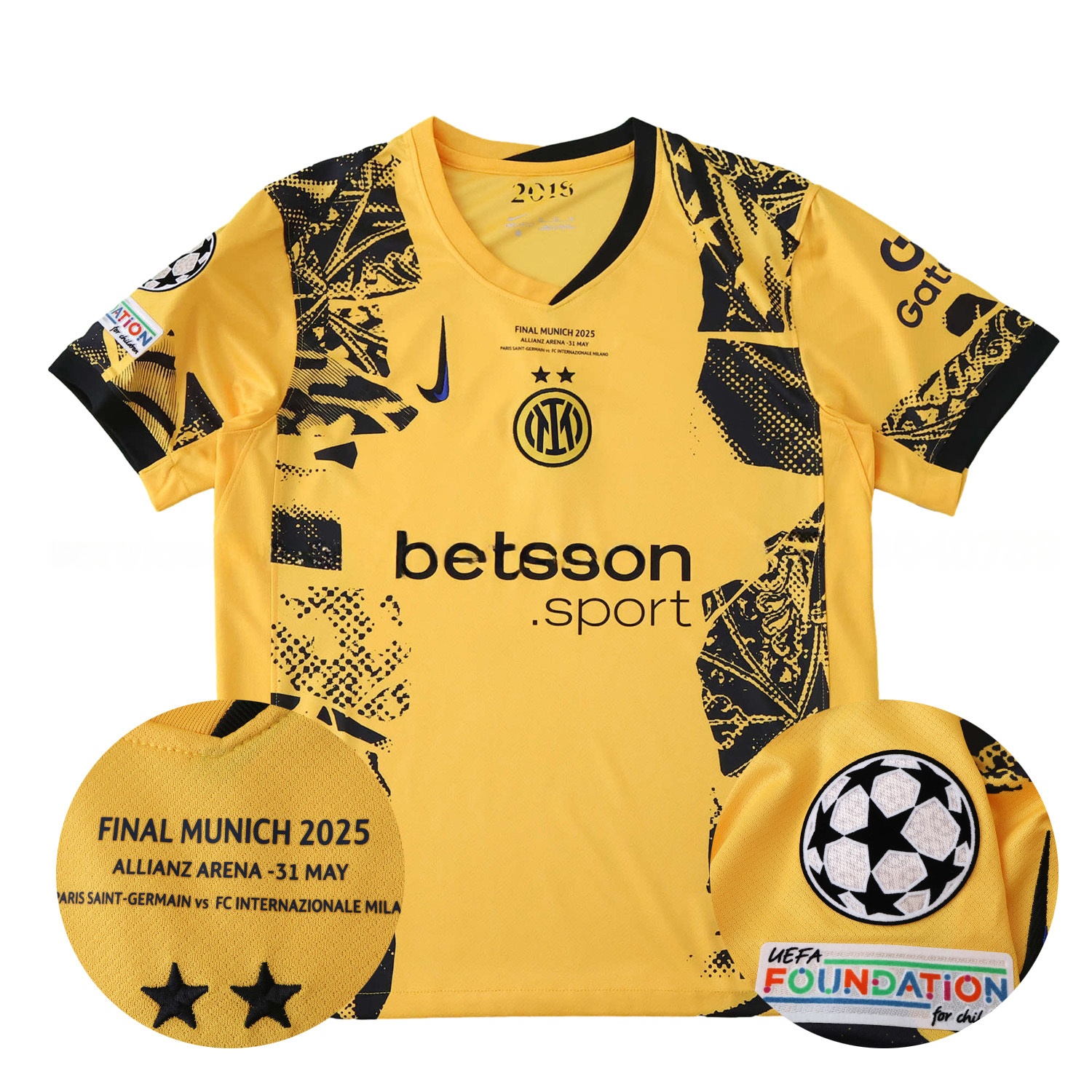 Inter Milan 24-25 Third Champions League Final Jersey - Fans Version - ReplicasJersey