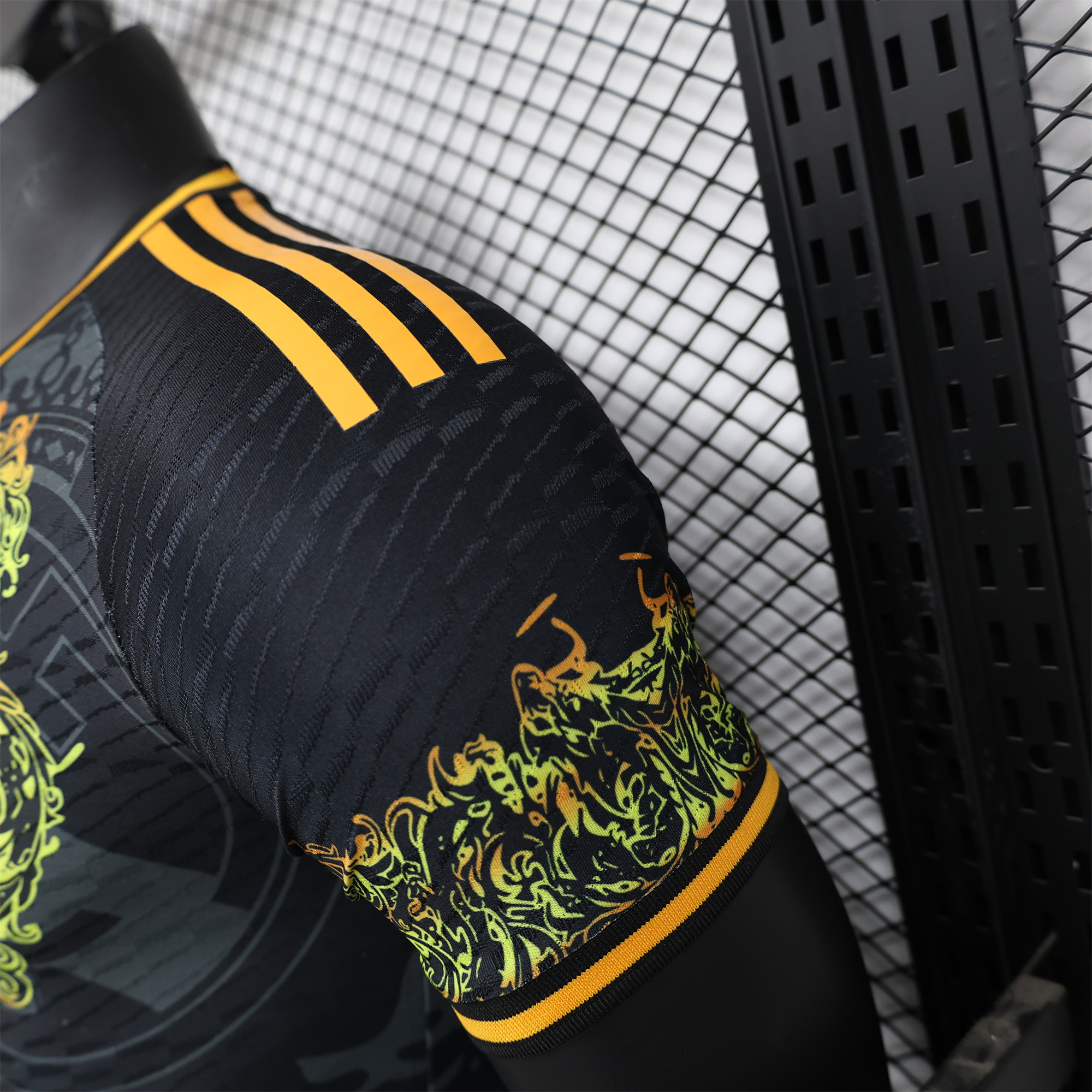 Real Madrid 24-25 Yellow Loong Black Special Edition Jersey - Player Version - ReplicasJersey