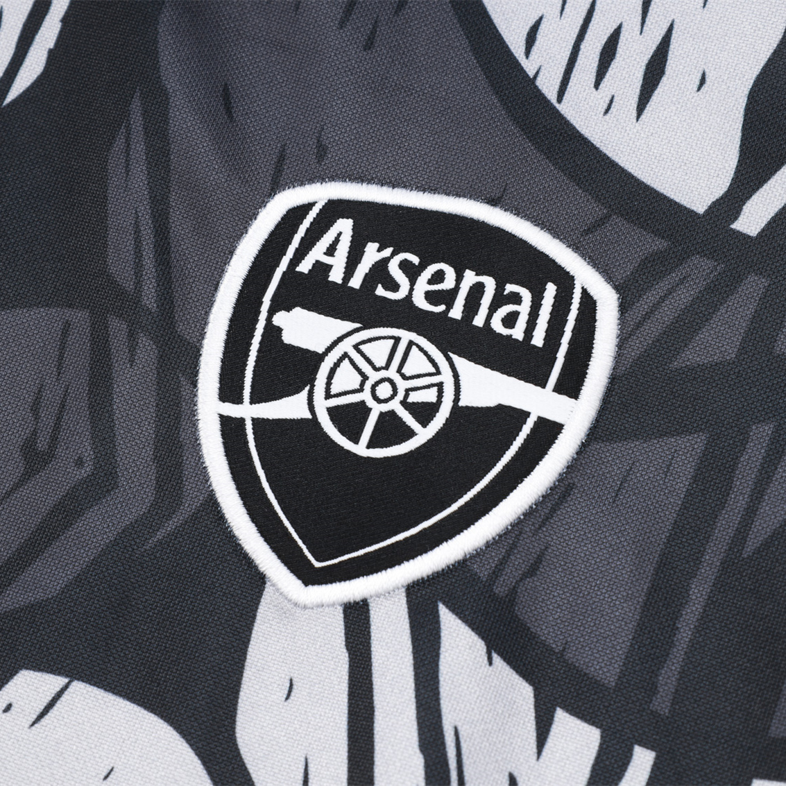 Arsenal 24-25 Black Grey Windbreaker Jacket - ReplicasJersey