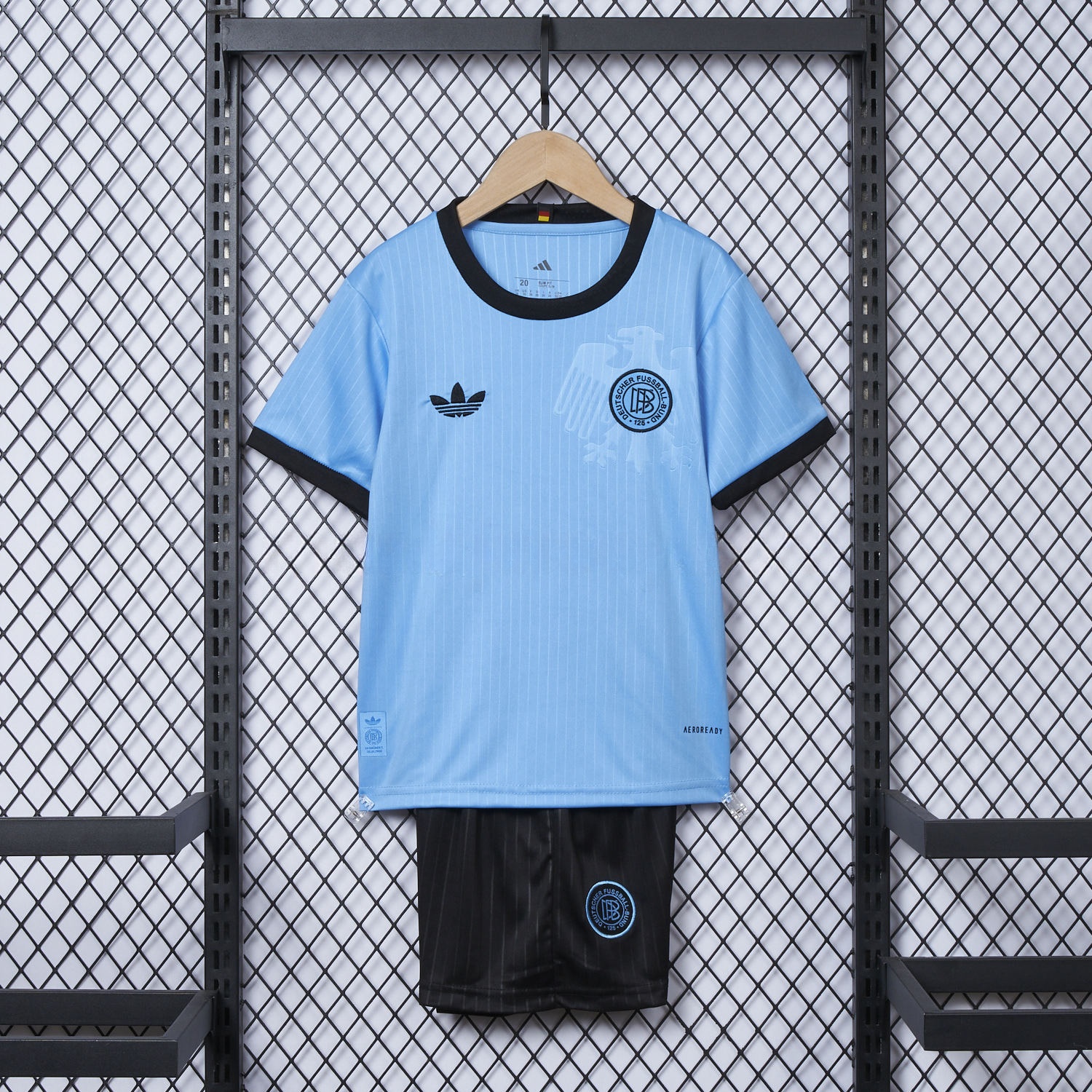 Germany 2025 125-Year Anniversary Blue Goalkeeper Kids Kit - ReplicasJersey