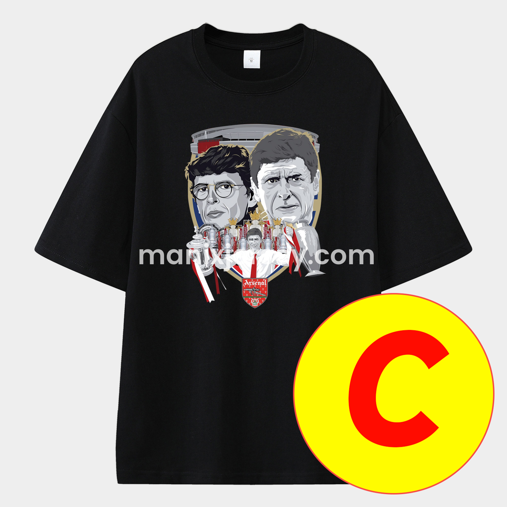 Arsenal Henry Wenger Saka Gunners Unisex Pure Cotton T-shirt - ReplicasJersey