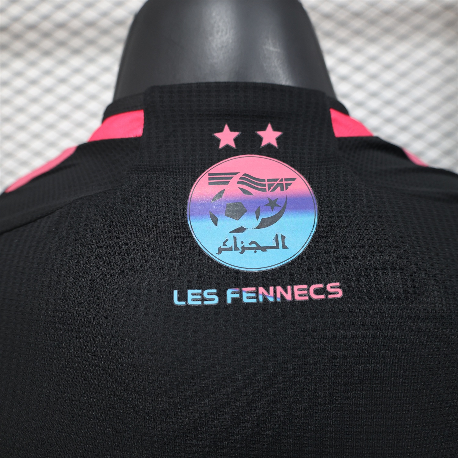 Algeria 25-26 Pure Black with Fluorescent Green Powder Advertising Jersey - Player Version - ReplicasJersey